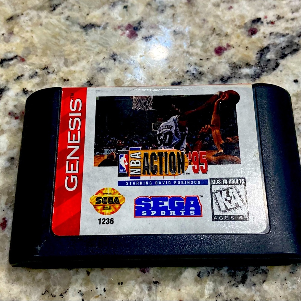 Sega Genesis NBA Action ‘95 starring David Robinson Preowned and Without a case